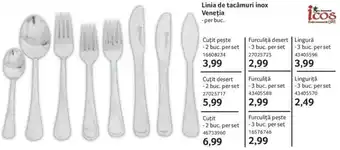 Linia de tacâmuri inox Veneţia