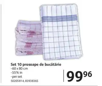 Selgros Set 10 prosoape de bucătărie Ofertă