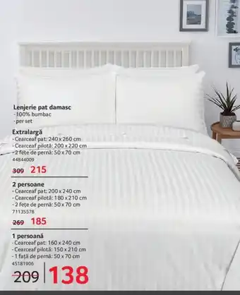 Selgros Lenjerie pat damasc Ofertă