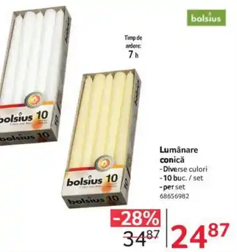 Selgros Lumânare conică Ofertă