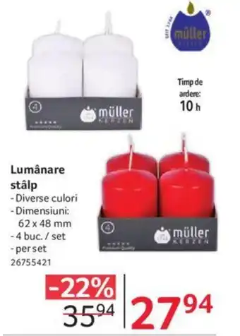 Selgros Lumânare stâlp Ofertă