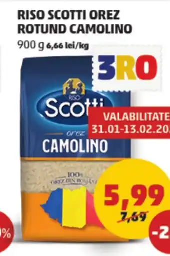 Penny RISO SCOTTI OREZ ROTUND CAMOLINO 900 g Ofertă