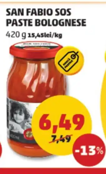 Penny SAN FABIO SOS PASTE BOLOGNESE 420 g Ofertă