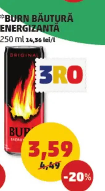 Penny BURN BĂUTURĂ ENERGIZANTĂ 250 ml Ofertă