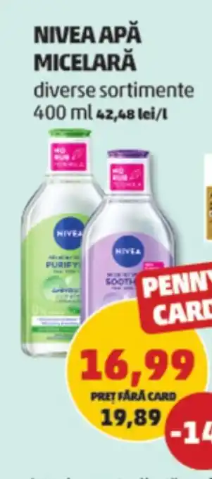 Penny NIVEA APĂ MICELARĂ Ofertă