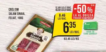 Mega Image CRIS-TIM SALAM SINAIA, FELIAT, 100G Ofertă