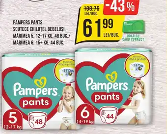 Mega Image PAMPERS PANTS SCUTECE CHILOŢEL BEBELUȘI Ofertă
