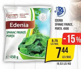 Mega Image EDENIA SPANAC FRUNZE, PORȚII, 450G Ofertă