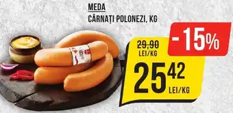 Mega Image MEDA CÂRNAŢI POLONEZI, KG Ofertă