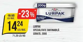 Mega Image LURPAK SPECIALITATE TARTINABILĂ SĂRATĂ, 200G Ofertă