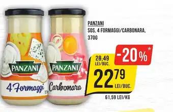 Mega Image PANZANI SOS, 4 FORMAGGI/CARBONARA, 370G Ofertă