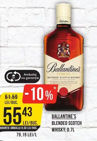 Mega Image BALLANTINE'S BLENDED SCOTCH WHISKY, 0.7L Ofertă