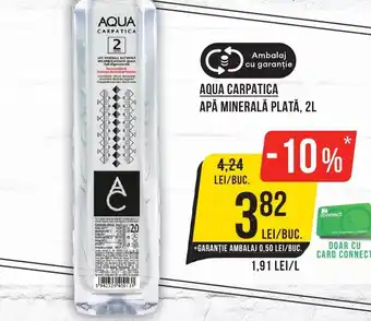 Mega Image AQUA CARPATICA APĂ MINERALĂ PLATĂ, 2L Ofertă