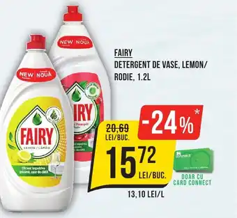 Mega Image FAIRY DETERGENT DE VASE, LEMON/ RODIE, 1.2L Ofertă