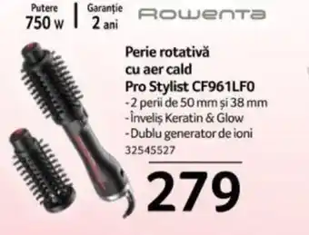 Selgros Rowenta Perie rotativă cu aer cald Pro Stylist CF961LFO Ofertă