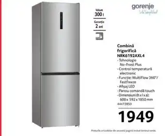 Selgros Combină frigorifică NRK6192AXL4 Ofertă