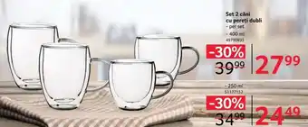Selgros Set 2 căni cu pereți dubli Ofertă
