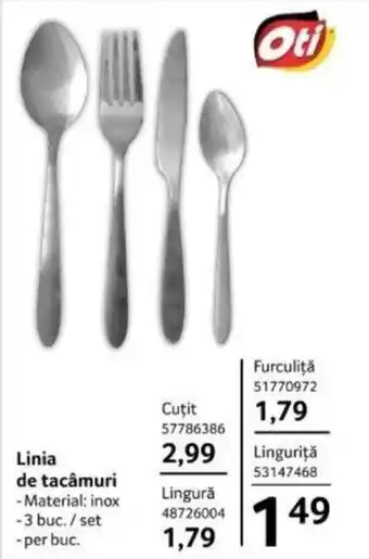 Selgros Linia de tacâmuri Ofertă