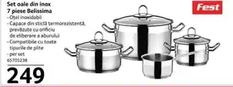 Selgros Set oale din inox 7 piese Belissima Ofertă