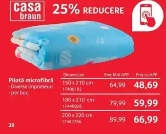 Selgros Pilotă microfibră Ofertă