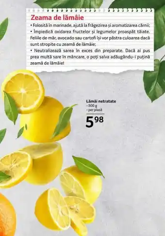 Selgros Lămâi netratate Ofertă