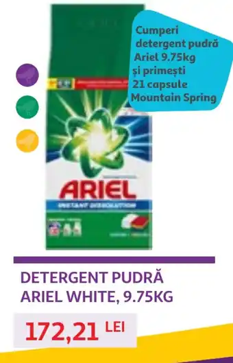 Auchan DETERGENT PUDRĂ ARIEL WHITE, 9.75KG Ofertă