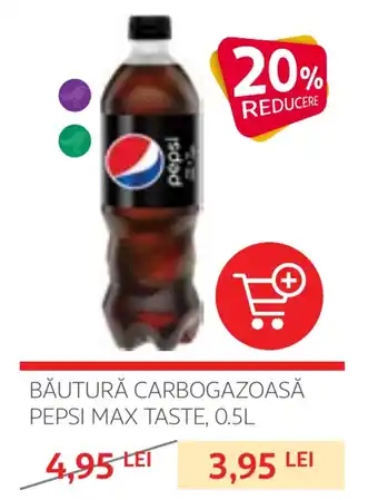 BĂUTURĂ CARBOGAZOASĂ PEPSI MAX TASTE, 0.5L