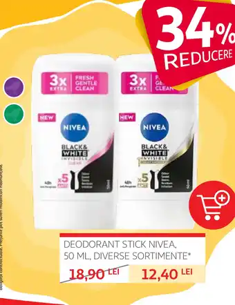 Auchan DEODORANT STICK NIVEA, 50 ML, DIVERSE SORTIMENTE Ofertă