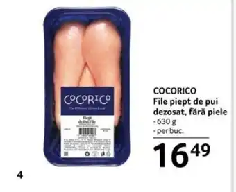 Selgros COCORICO File piept de pui dezosat, fără piele Ofertă