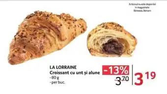 Selgros LA LORRAINE Croissant cu unt şi alune Ofertă