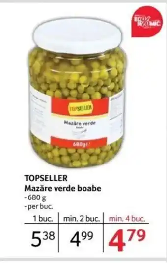 Selgros TOPSELLER Mazăre verde boabe Ofertă