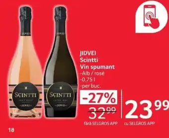 Selgros JIDVEI Scintti Vin spumant Ofertă