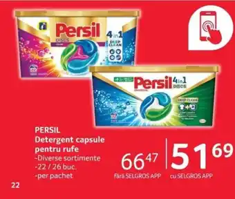 Selgros PERSIL Detergent capsule pentru rufe Ofertă