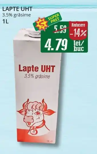 Diana Supermarket LAPTE UHT 3.5% grăsime 1L Ofertă