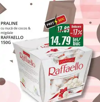 Diana Supermarket PRALINE cu nucă de cocos & migdale RAFFAELLO 150G Ofertă