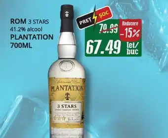 Diana Supermarket ROM 3 STARS 41.2% alcool PLANTATION 700ML Ofertă