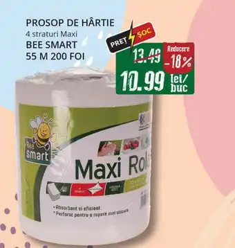Diana Supermarket PROSOP DE HÂRTIE 4 straturi Maxi BEE SMART 55 M 200 FOI Ofertă