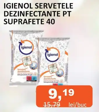 Unicarm IGIENOL SERVETELE DEZINFECTANTE PT SUPRAFETE 40 Ofertă