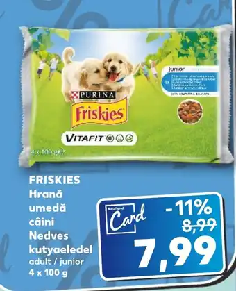 Kaufland FRISKIES Hrană umedă câini Nedves kutyaeledel Ofertă
