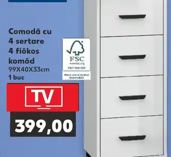 Kaufland Comodă cu 4 sertare 4 fiókos komód Ofertă