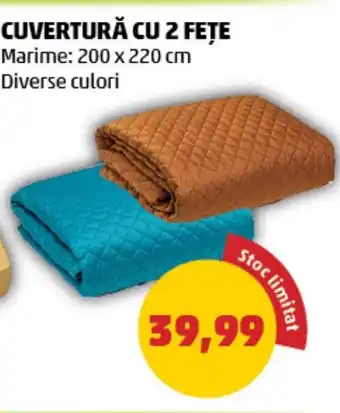 Penny CUVERTURĂ CU 2 FEȚE Ofertă