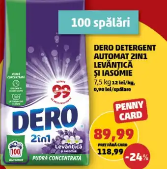 Penny DERO DETERGENT AUTOMAT 2IN1 LEVĂNTICĂ ȘI IASOMIE Ofertă