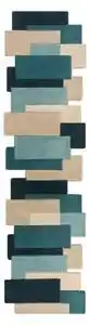 Favi Covor de lână albastru-bej 230x60 cm Abstract Collage - Flair Rugs Ofertă
