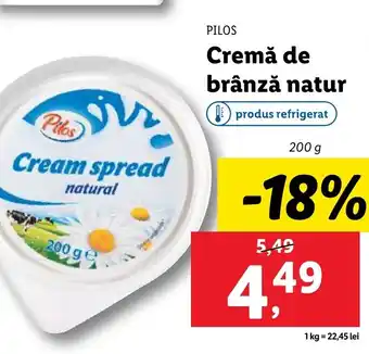 Lidl PILOS Cremă de brânză natur Ofertă