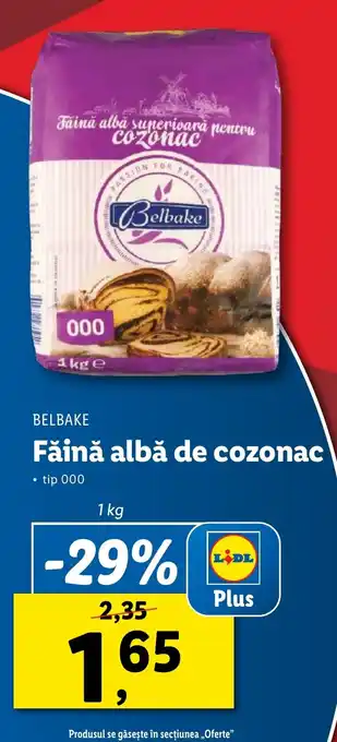Lidl BELBAKE Făină albă de cozonac Ofertă
