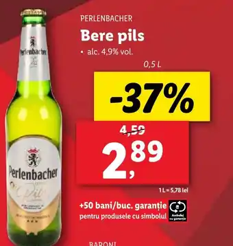 Lidl PERLENBACHER Bere pils Ofertă