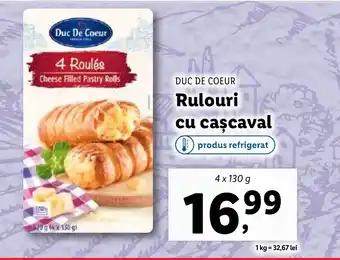 Lidl DUC DE COEUR Rulouri cu cașcaval Ofertă