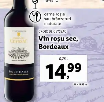 Lidl CROIX DE CEYSSAC Vin roşu sec, Bordeaux Ofertă