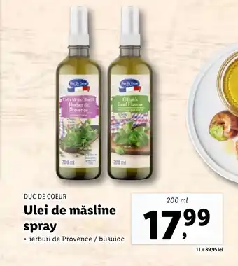 DUC DE COEUR Ulei de măsline spray