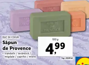 Lidl DUC DE COEUR Săpun de Provence Ofertă
